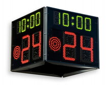 Basketball 24 Second Shot Clock electronic panel, Four-sided shot clock and game time